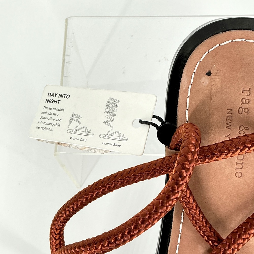 Rag & Bone Size 36 US 6 Henna Brown Lace Up Gladiator Sandals NEW Infinity $375 - Picture 4 of 14